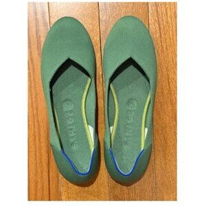 Rothy's Rounded-Toe Slip-On Flats - Green - Size 10